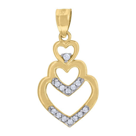 10Kt Gold Cz Pendant