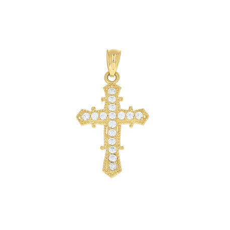 10Kt Gold Cz Pendant