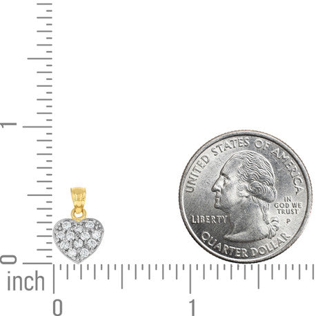 10Kt Gold Cz Pendant