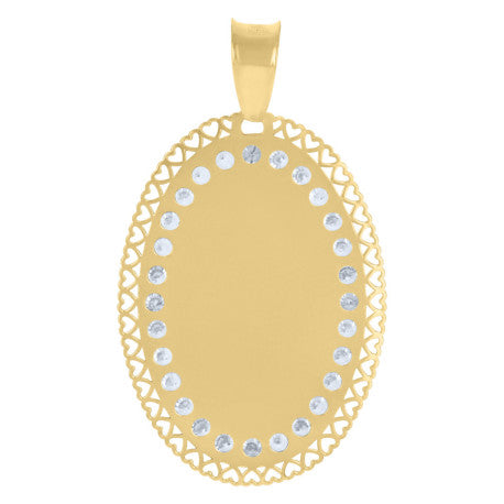 10Kt Gold Cz Pendant