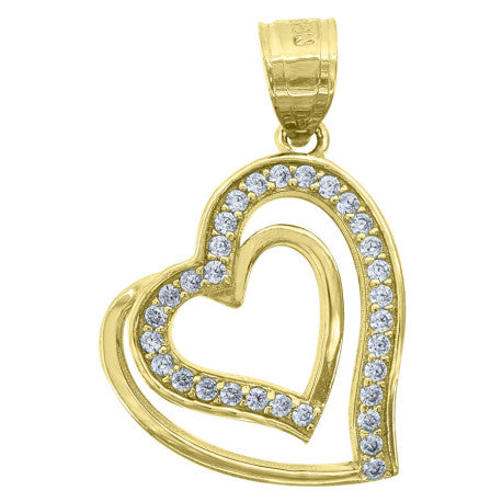 10Kt Gold Cz Pendant