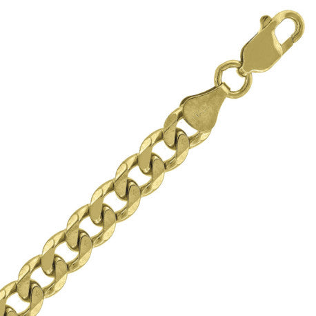 10kt-Gold Plain Cuban Chain-180