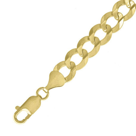 10kt-Gold Plain Cuban Chain-250