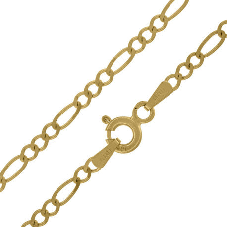 10kt-Gold Plain Figaro Chain 050