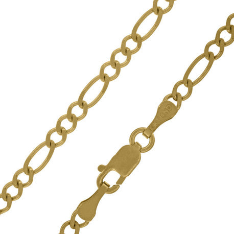 10kt-Gold Plain Figaro Chain 065