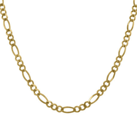 10kt-Gold Plain Figaro Chain 080