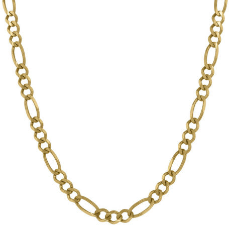10kt-Gold Plain Figaro Chain 120