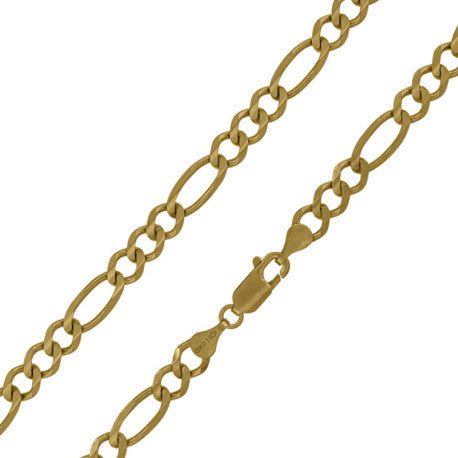 10kt-Gold Plain Figaro Chain 120