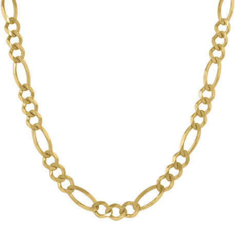 10kt-Gold Plain Figaro Chain 150