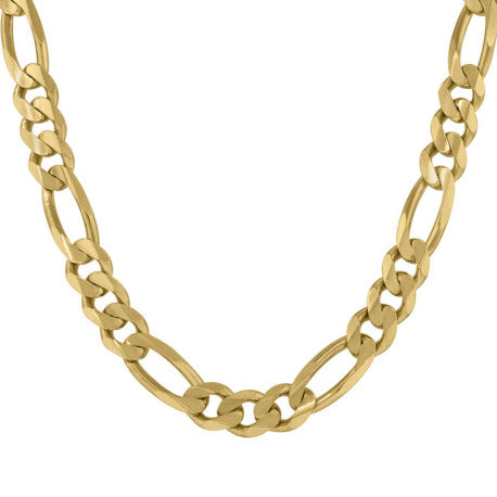 10kt-Gold Plain Figaro Chain 250