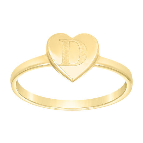 10Kt Gold Ring Letter "D"