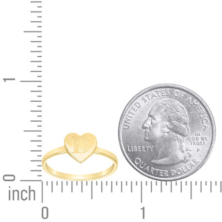 10Kt Gold Ring Letter "D"
