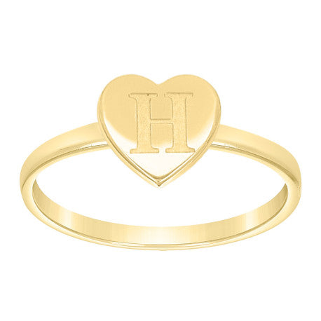 10Kt Gold Ring Letter "H"