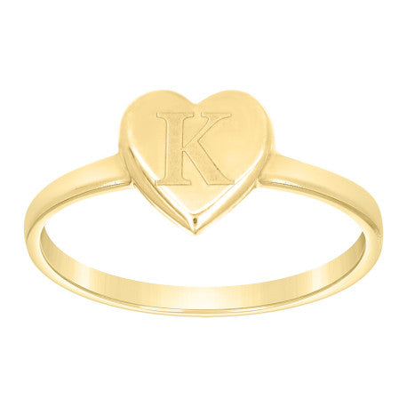 10Kt Gold Ring Letter "K"