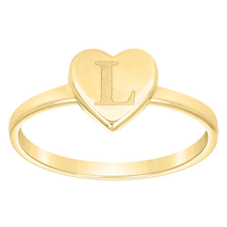 10Kt Gold Ring Letter "L"