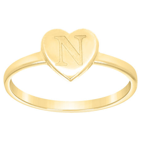 10Kt Gold Ring Letter "N"