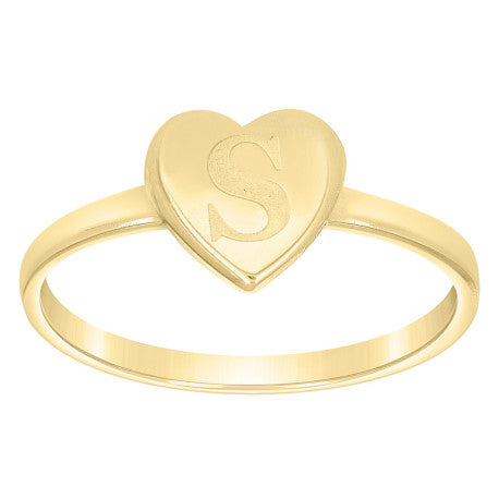 10Kt Gold Ring Letter "S"