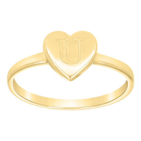 10Kt Gold Ring Letter "U"