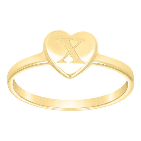 10Kt Gold Ring Letter "X"