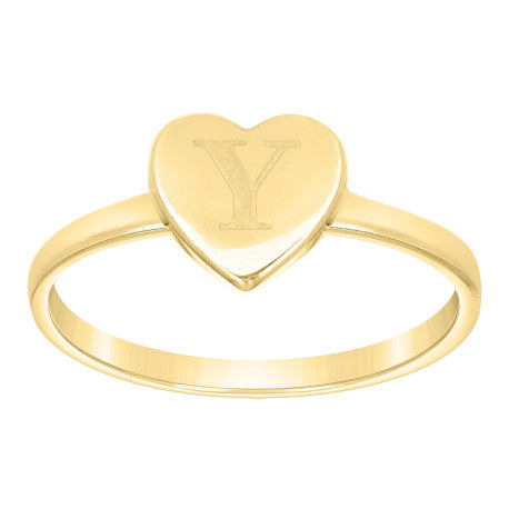 10Kt Gold Ring Letter "Y"