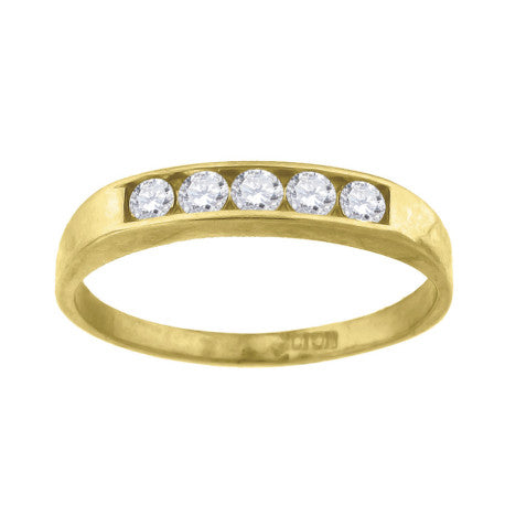 10Kt Gold Cz Baby Ring