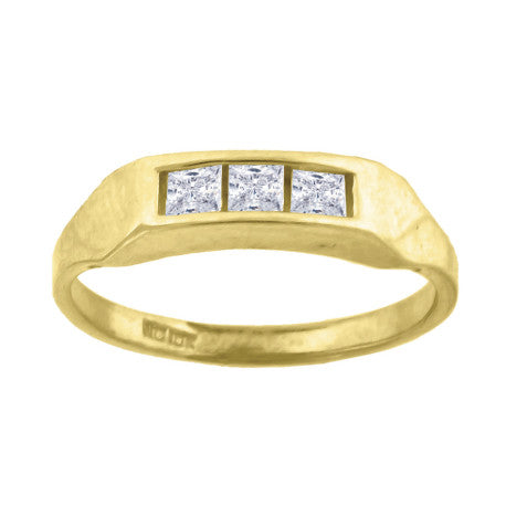10Kt Gold Cz Baby Ring