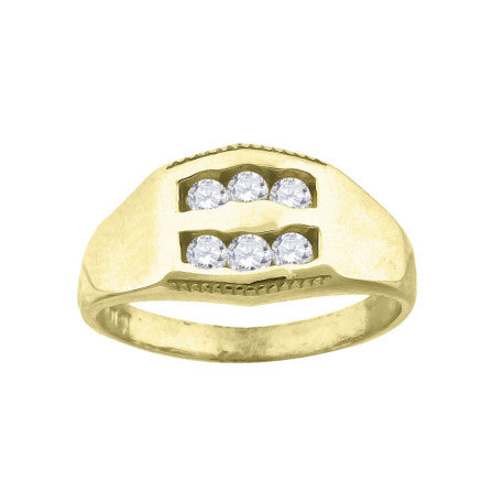 10Kt Gold Cz Baby Ring