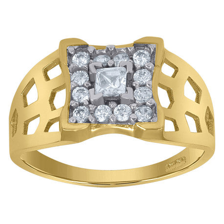 10Kt Gold Cz Baby Ring