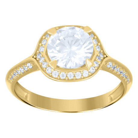 10Kt Gold Cz Ring