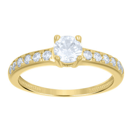 10Kt Gold Cz Ring