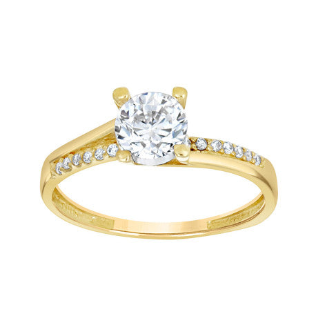 10Kt Gold Cz  Ring
