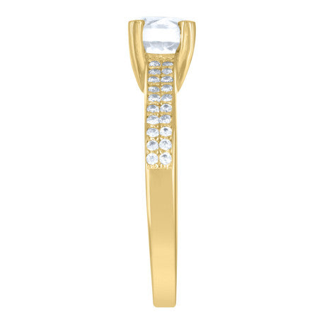 10Kt Gold Cz  Ring