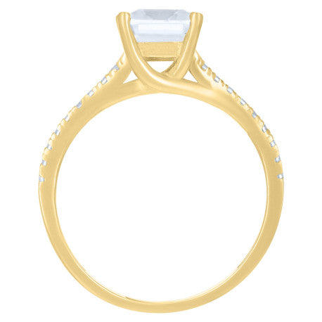 10Kt Gold Cz Ring