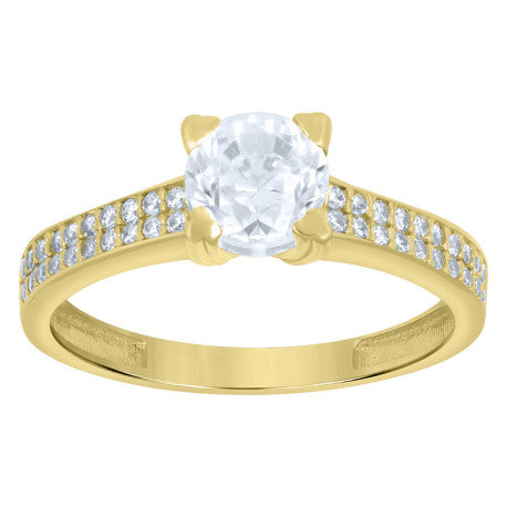 10Kt Gold Cz  Ring