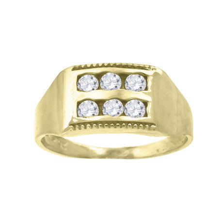 10Kt Gold Cz Baby Ring