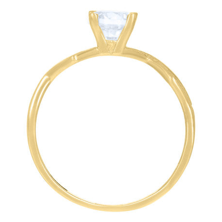 10Kt Gold Cz  Ring