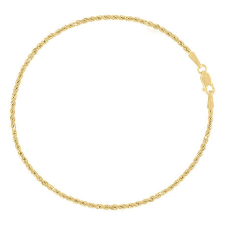 10kt-Gold Solid Rope Chain 1.5mm