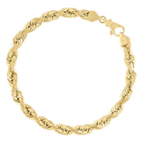 10kt-Gold Solid Rope Chain 7mm-