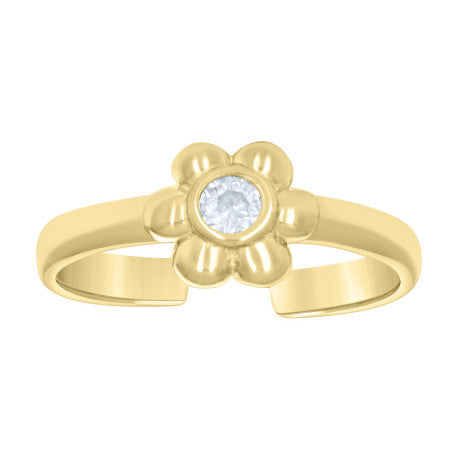 10Kt Gold Cz Toe Ring