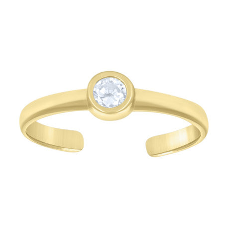 10Kt Gold Cz Toe Ring