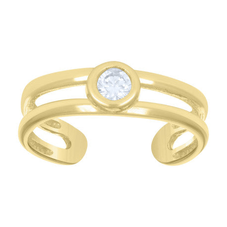 10Kt Gold Cz Toe Ring