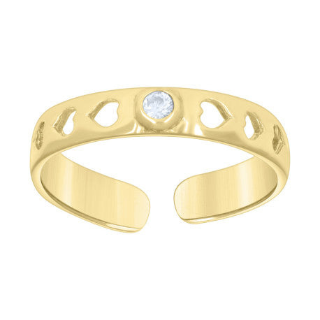 10Kt Gold Cz Toe Ring