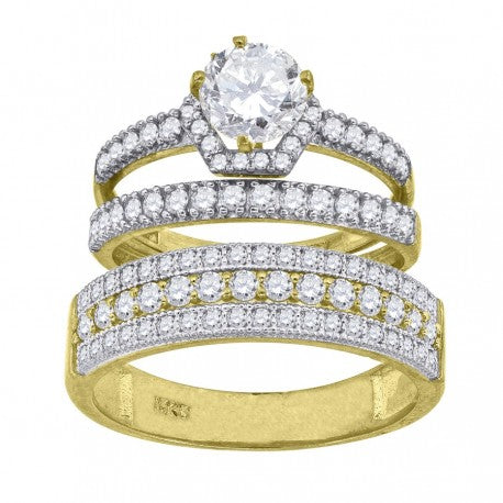10Kt-Gold Trio Bridal Set
