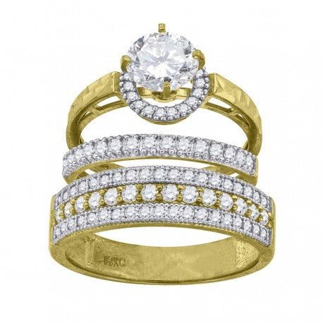 10Kt-Gold Trio Bridal Set
