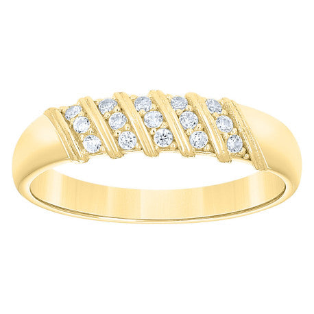 10Kt Gold Trio Cz Ring