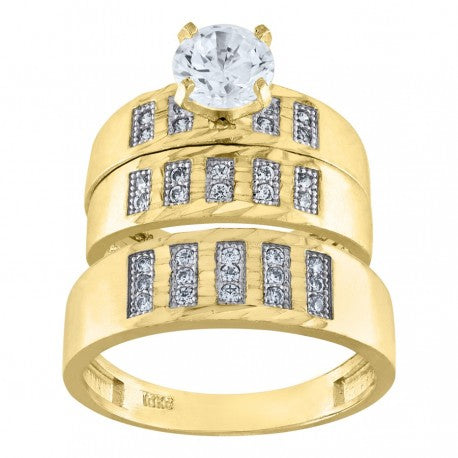10Kt Gold Trio Ring
