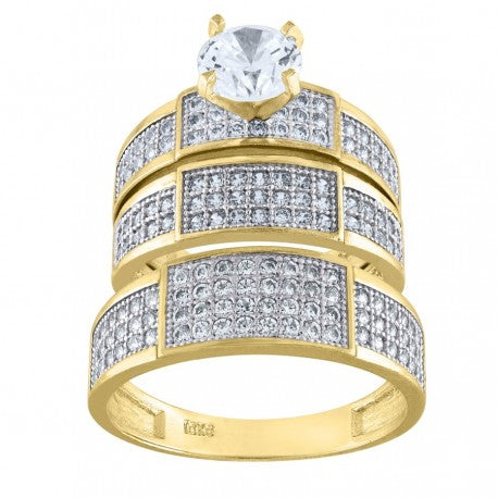 10Kt Gold Trio Ring