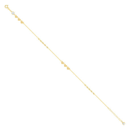 10Kt Gold Turkish Anklet 10" (9"+1")