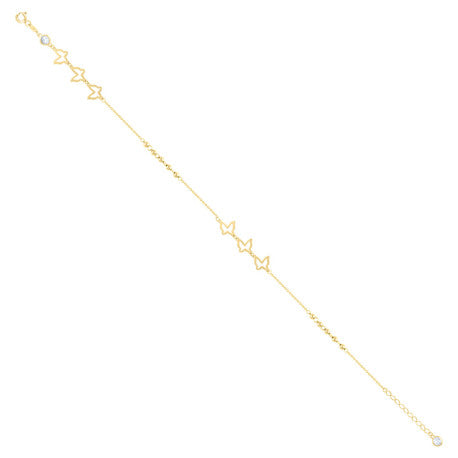 10Kt Gold Turkish Anklet 10" (9"+1")
