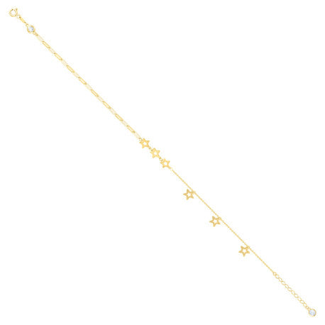 10Kt Gold Turkish Anklet 10" (9"+1")